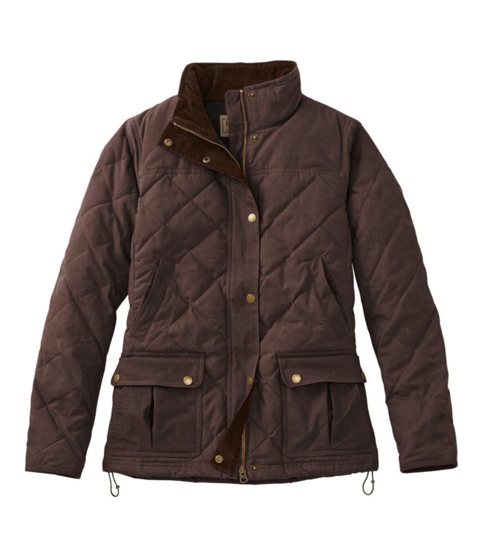 Women's L.L.Bean Upcountry Waxed-Cotton Down Jacket | Insulated Jackets ...