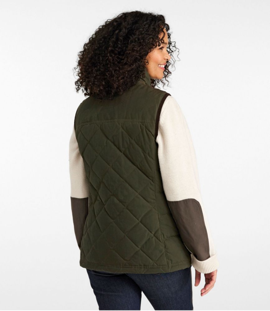 waxed cotton down vest