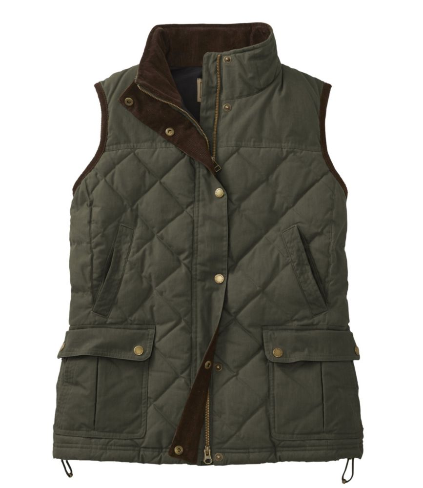 Women's L.L.Bean Upcountry Waxed Cotton Down Vest