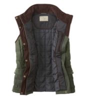 L.L.Bean Upcountry Waxed Cotton Down Vest Women's Clothing Loden : XL