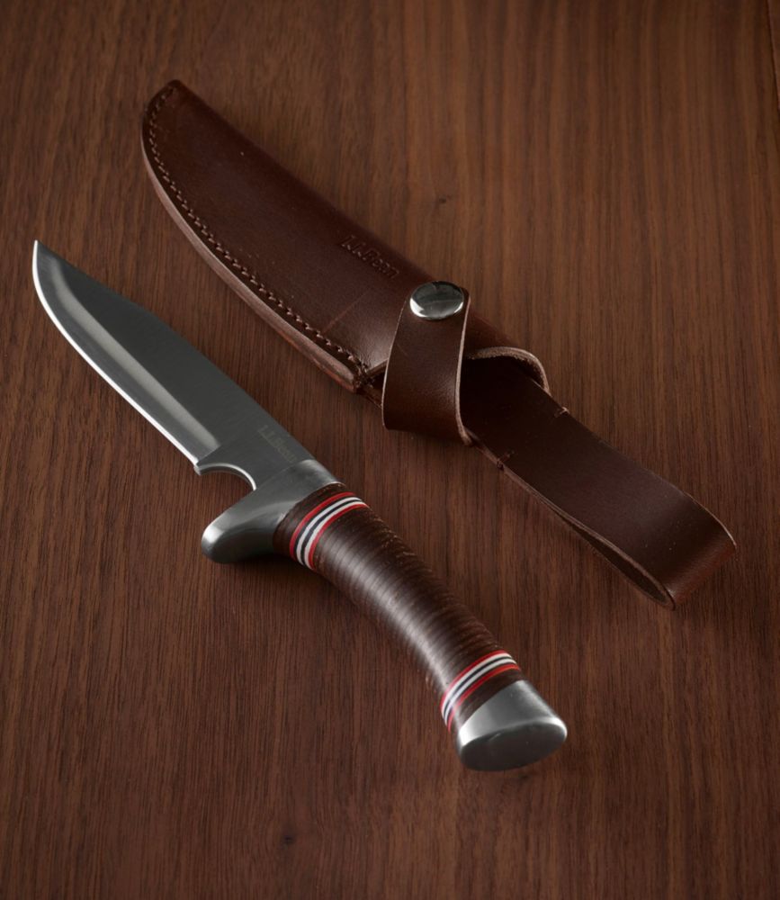 L.L.Bean Stacked Leather Hunting Knife