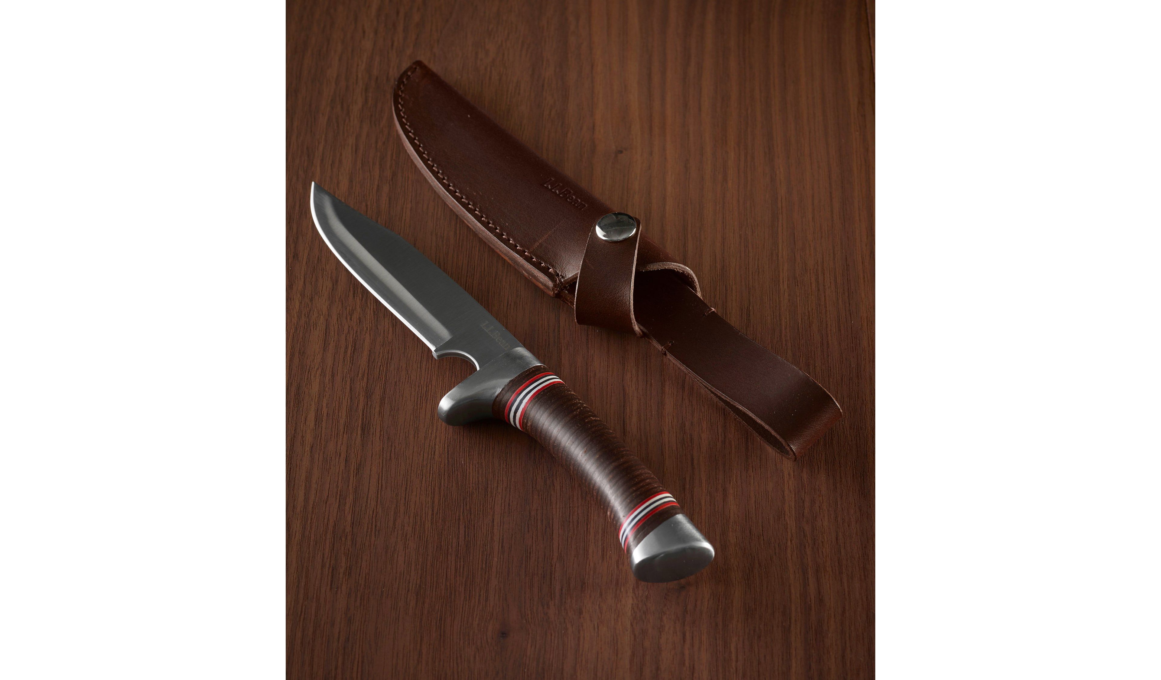 L.L.Bean Stacked Leather Hunting Knife