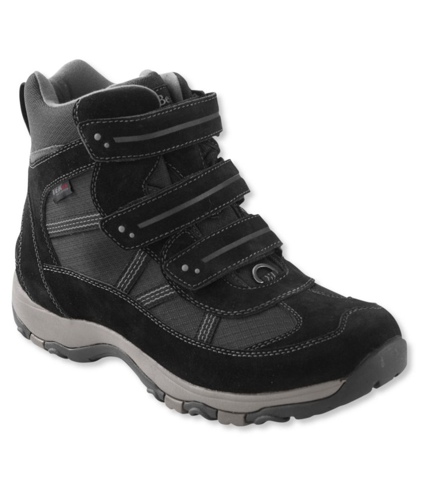 mens snow boots velcro closure