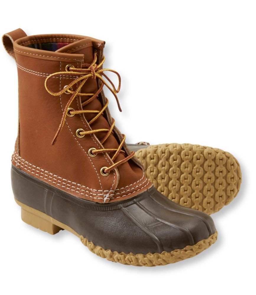 tumbled leather bean boots