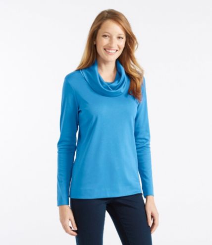 Women's Pima Cotton Tunic, Long-Sleeve Cowlneck | Free Shipping at L.L ...