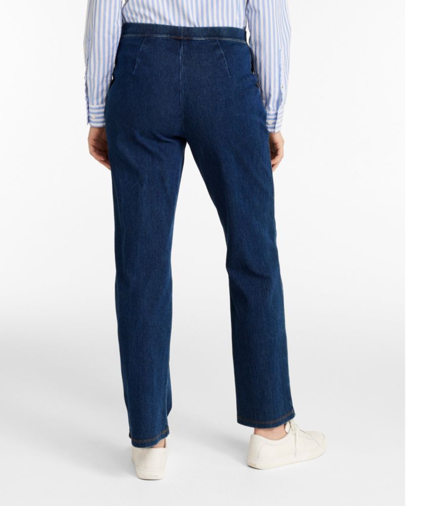 Women's Perfect Fit Pants, Denim Straight-Leg, Indigo Denim, small image number 3