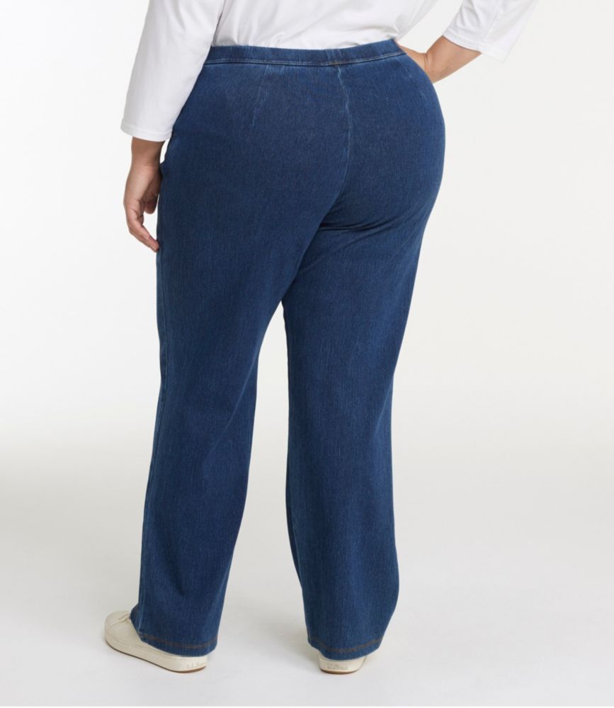 Women's Perfect Fit Pants, Denim Straight-Leg, Indigo Denim, small image number 4