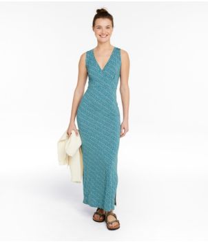 Women's Summer Knit Maxi Dress, Print, New