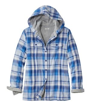 Women's Fleece-Lined Flannel Hoodie, Plaid