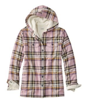 Women's Fleece-Lined Flannel Hoodie, Plaid