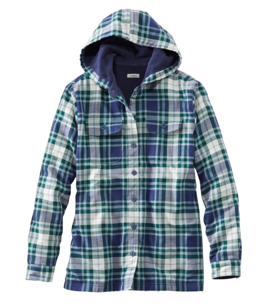 fleece lined flannel hoodie women's