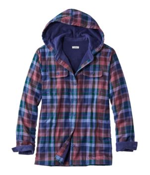 Women's Fleece-Lined Flannel Hoodie, Plaid