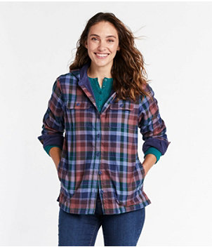 Women's Fleece-Lined Flannel Hoodie, Plaid