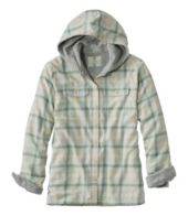 Women s Fleece Lined Flannel Hoodie Plaid Shirts Button Downs