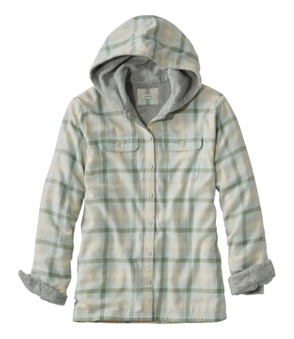 Women's Fleece-Lined Flannel Hoodie, Plaid | Shirts & Tops at L.L.Bean