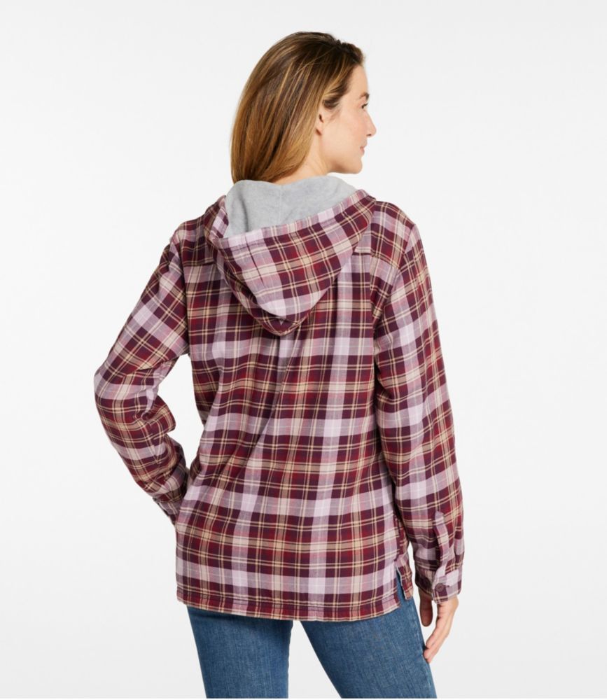 Women's Fleece-Lined Flannel Hoodie, Plaid