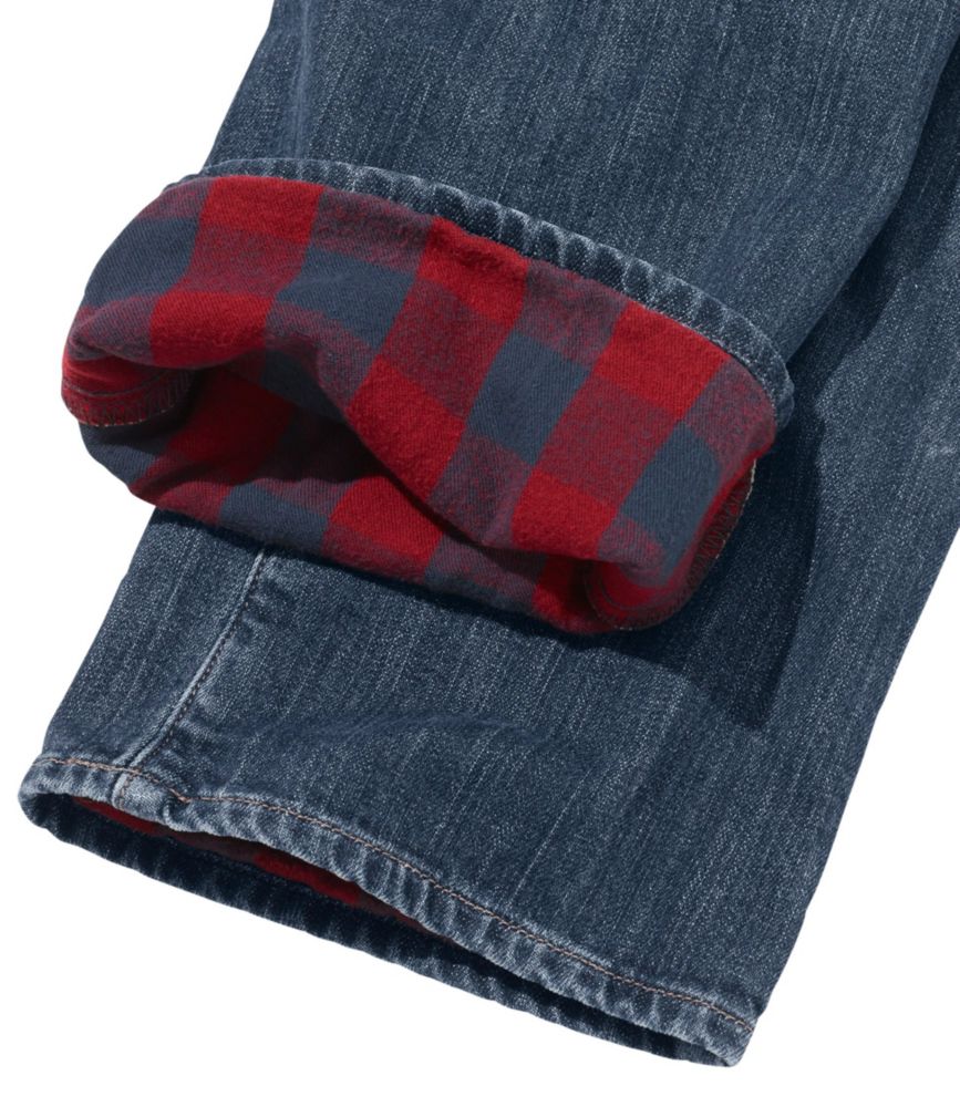 flannel lined blue jeans