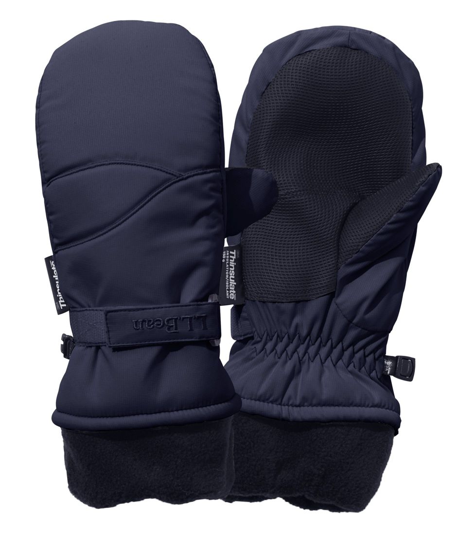 Kids' Cold Buster Waterproof Mittens Classic Black Extra Small, Synthetic/Nylon | L.L.Bean