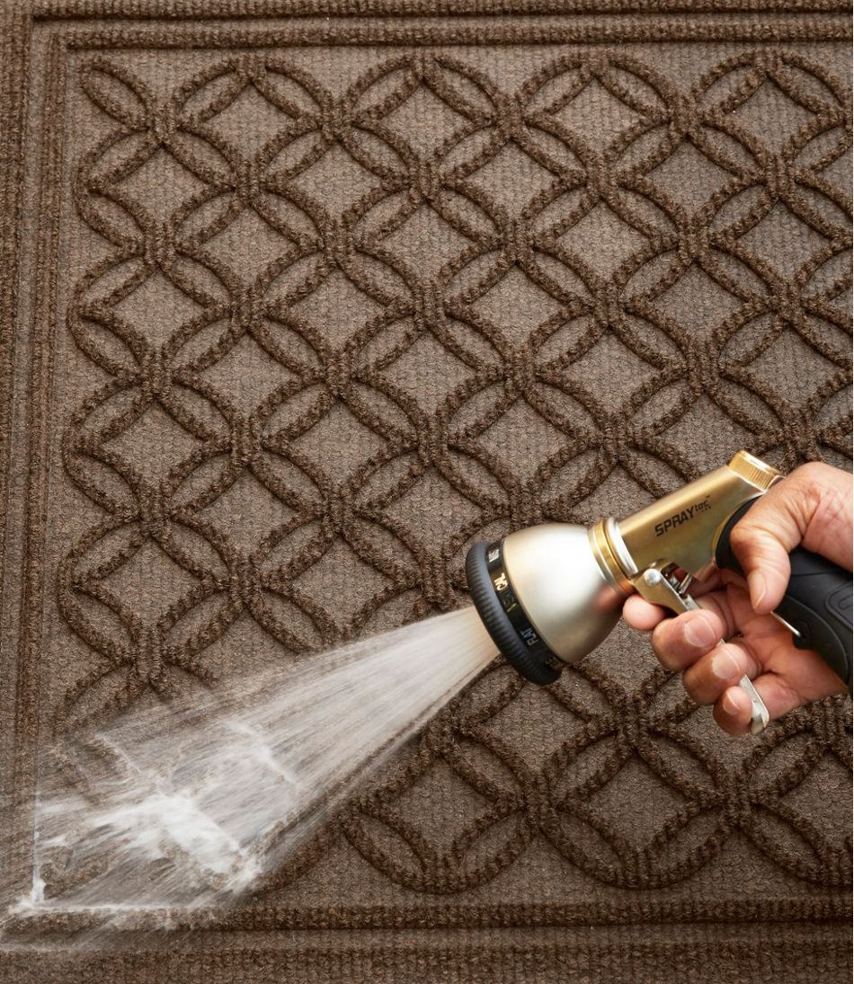 Heavyweight Recycled Waterhog Mat Runner Locked Circles