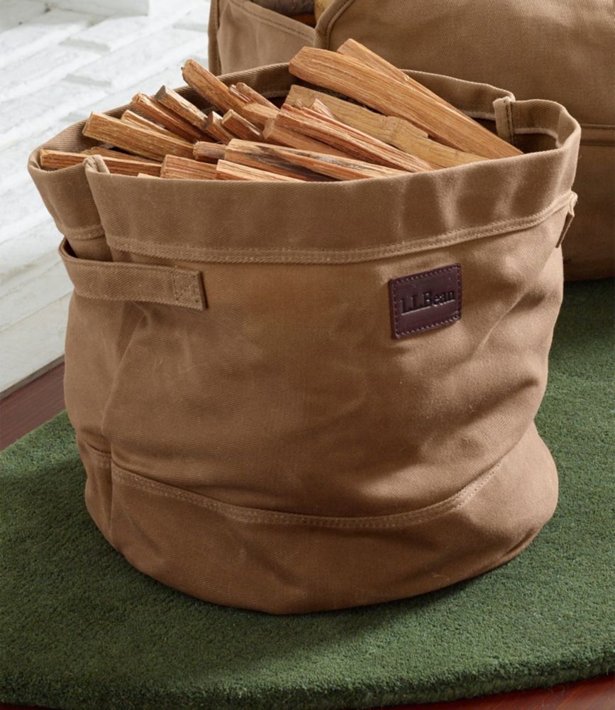 Waxed-Canvas Storage Tote, Dusty Olive, small image number 2