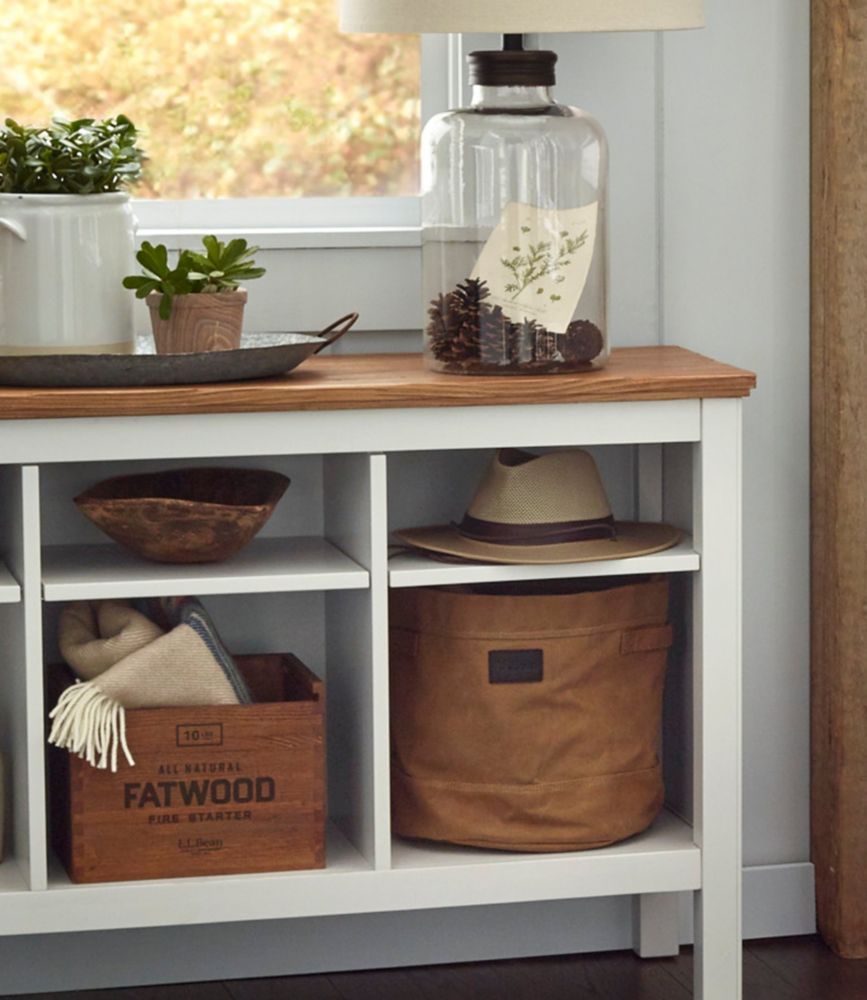 Waxed-Canvas Storage Tote, Dusty Olive, small image number 3