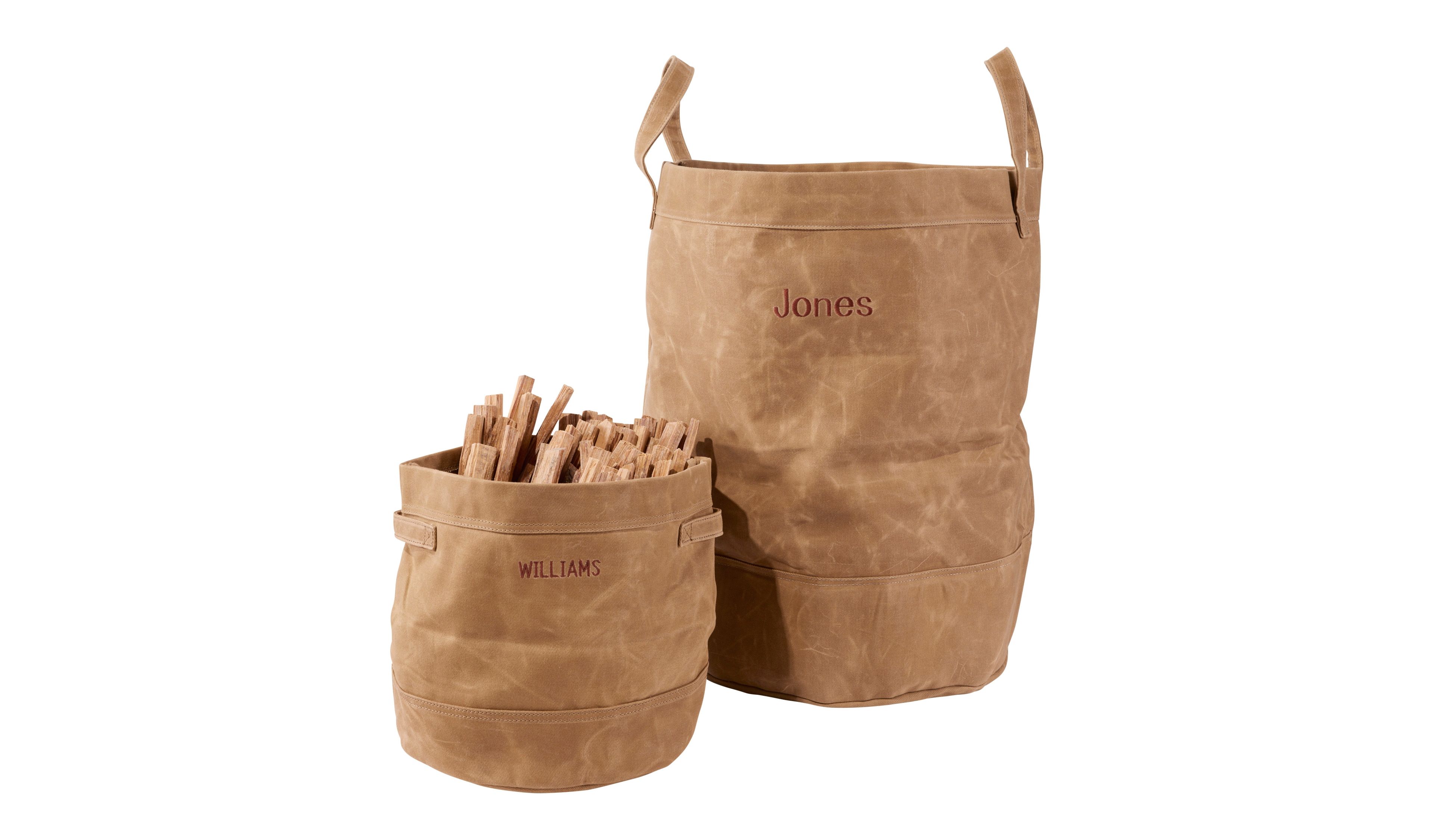 Waxed-Canvas Storage Tote