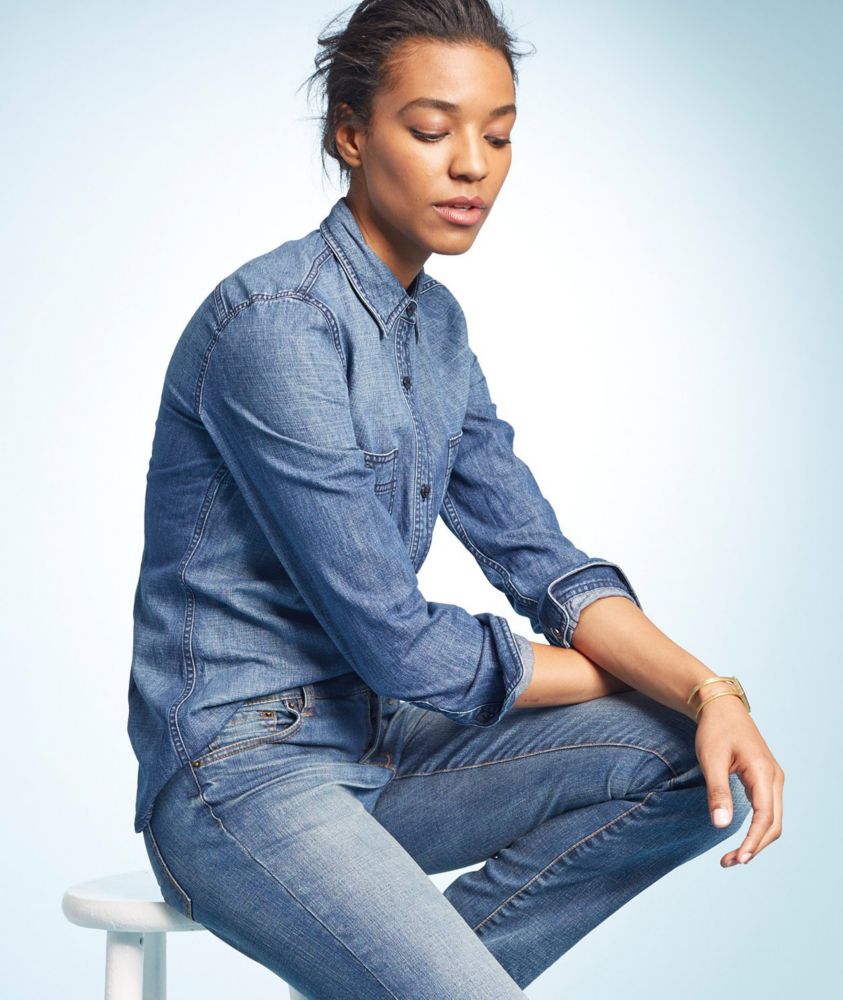ll bean womens denim shirt