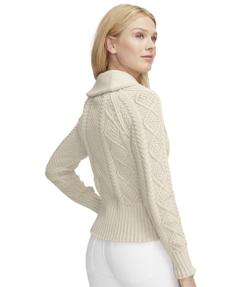 Women's Signature Cotton Fisherman Cardigan Sweater