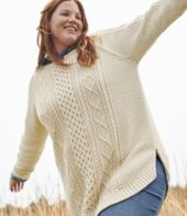 Women's Signature Cotton Fisherman Sweater, Short Cardigan at L.L. Bean