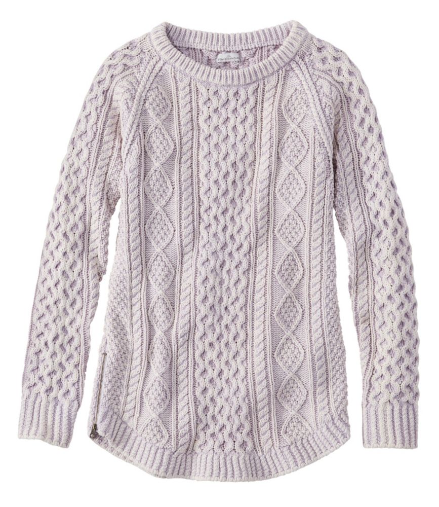 Women's Signature Cotton Fisherman Tunic Sweater, Washed Sweaters at