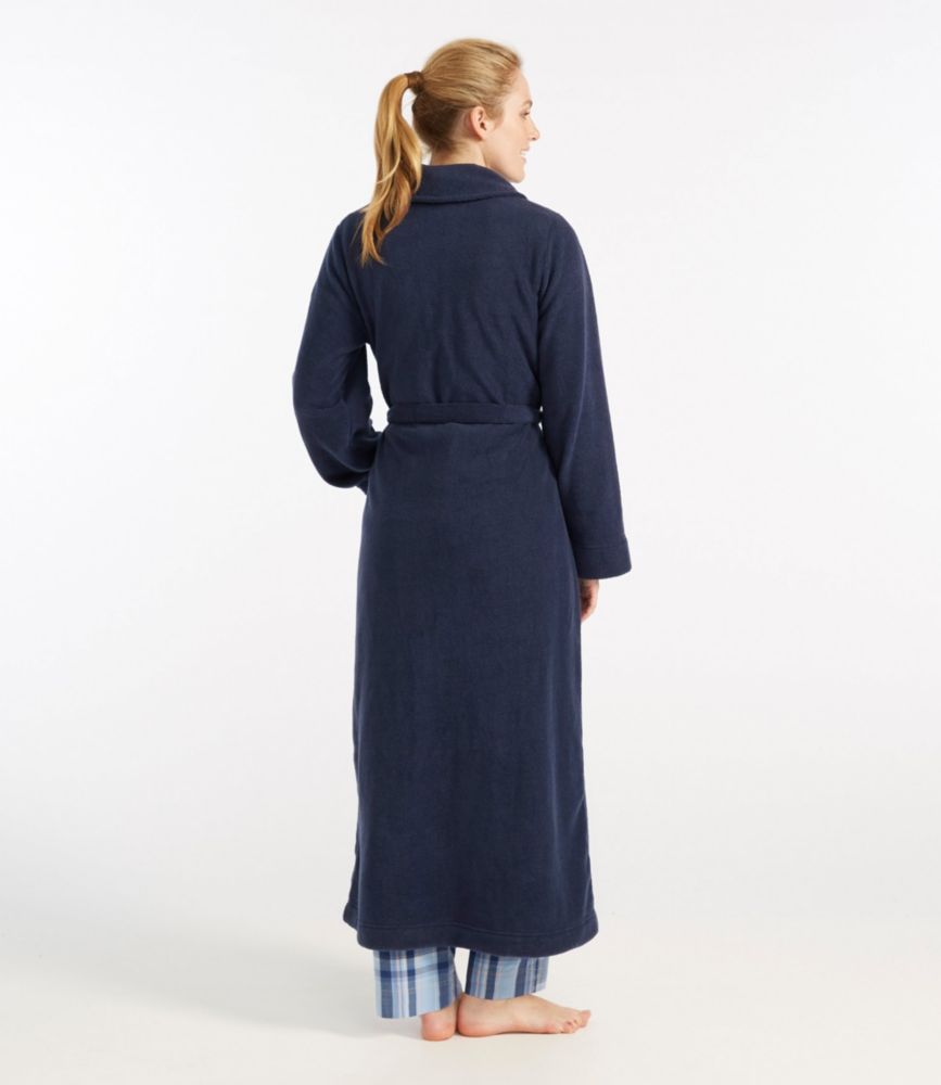 Women's Winter Fleece Robe, Wrap-Front, Arctic Blue, small image number 3