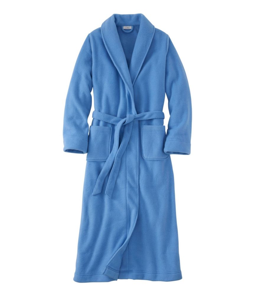 Women's Winter Fleece Robe, Wrap-Front, Arctic Blue, small image number 1