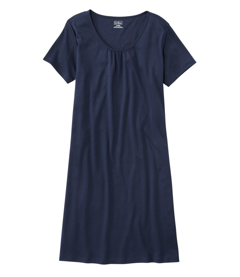 Women's Supima Nightgown V-Neck Three-Quarter-Sleeve, Print