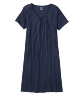 Women's Supima Nightgown, V-Neck Three-Quarter-Sleeve, Print