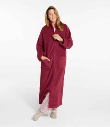 Women's Winter Fleece Robe, Zip-Front