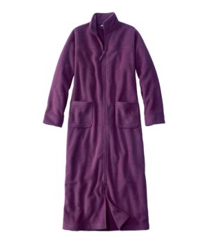 Women's Winter Fleece Robe, Zip-Front