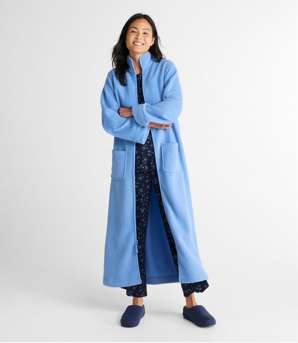Dreams & Co. Women's Plus Size Long Hooded Fleece Sweatshirt Robe Robe