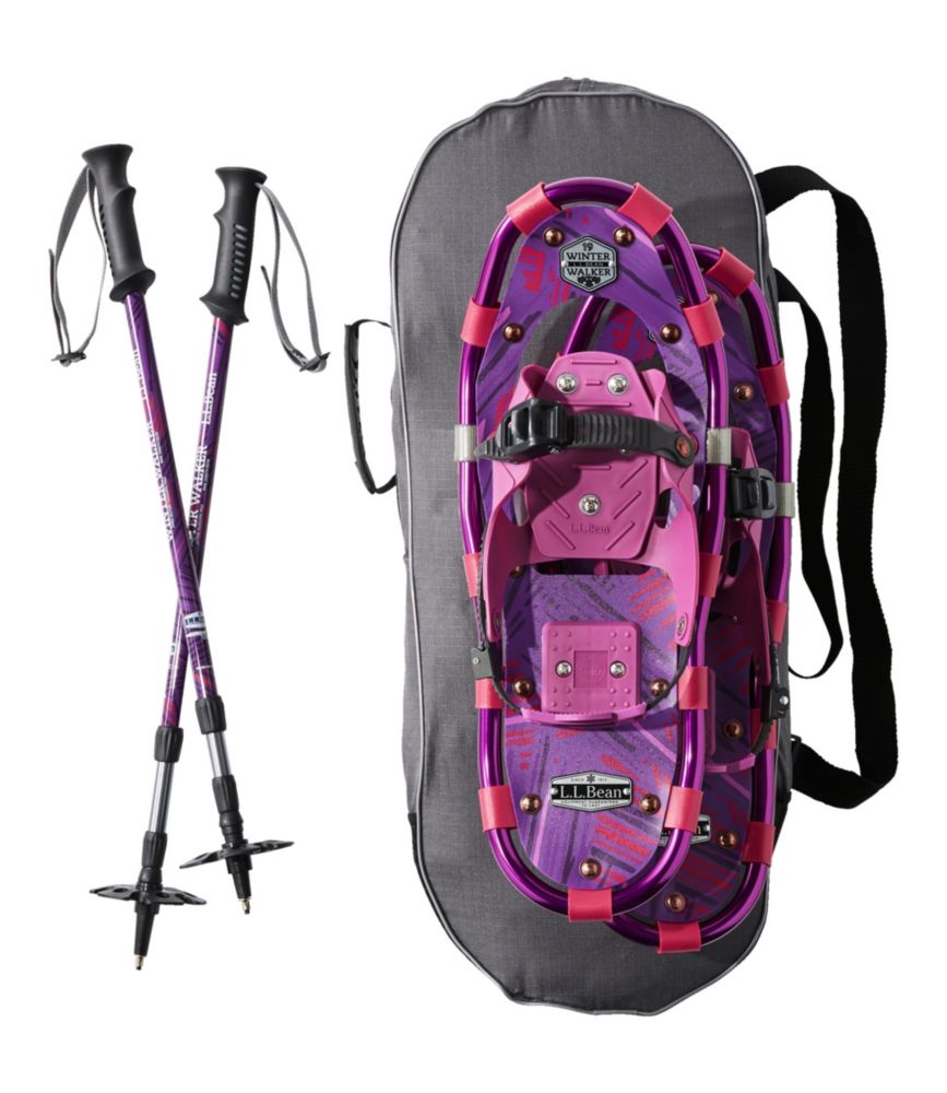 Kids' Winter Walker Snowshoe Package, Ripe Plum Sketchy, small image number 1