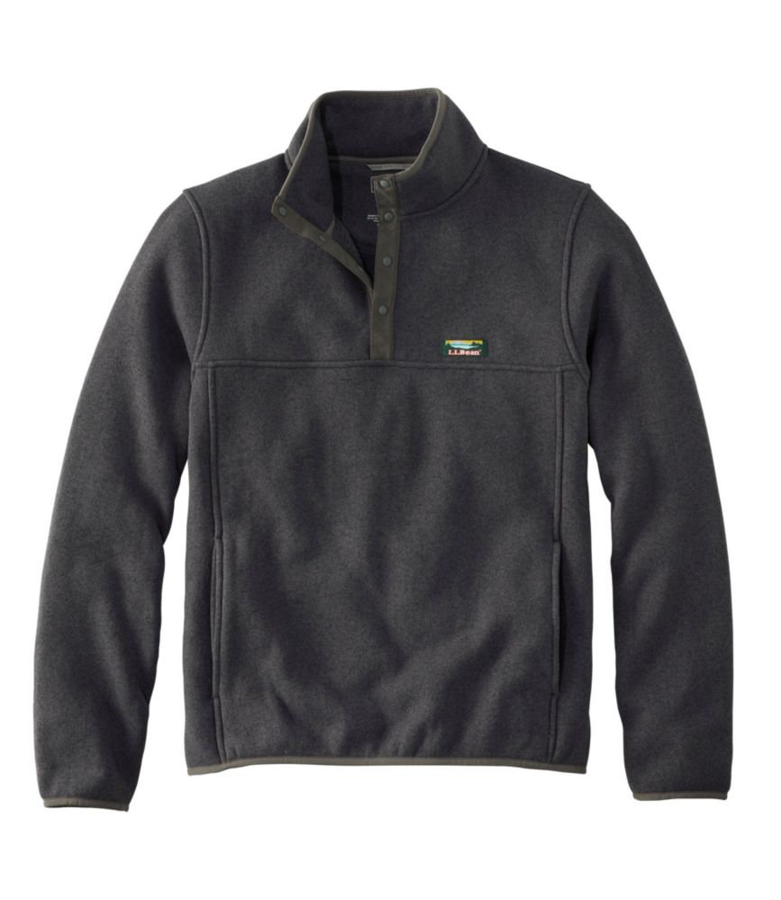 Men's L.L.Bean Sweater Fleece Pullover, Charcoal Gray Heather, small image number 1