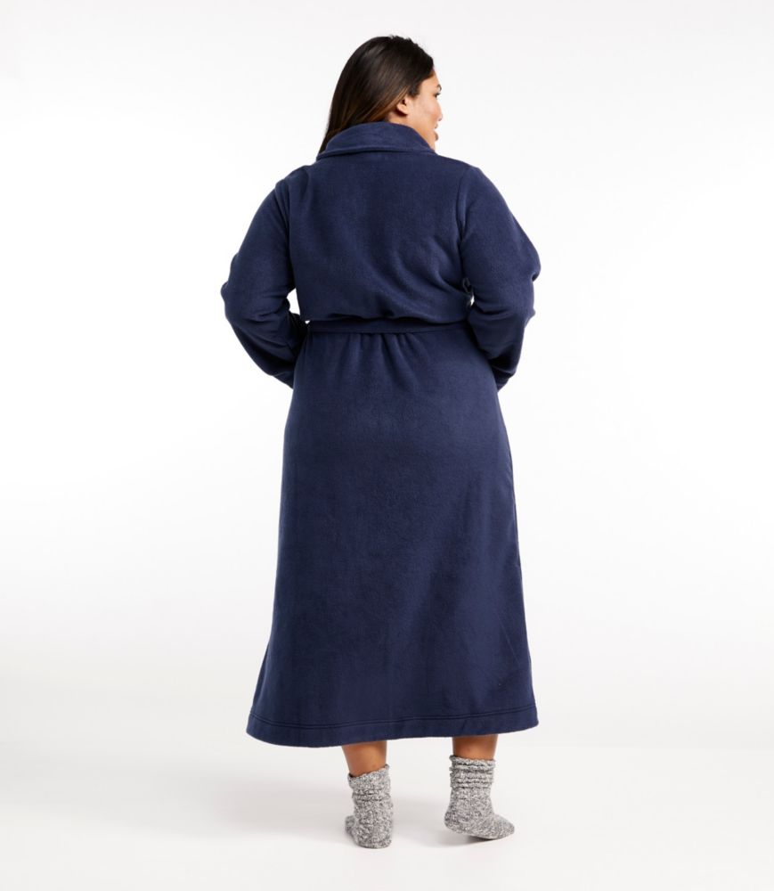 Women's Winter Fleece Robe, Wrap-Front, Arctic Blue, small image number 3