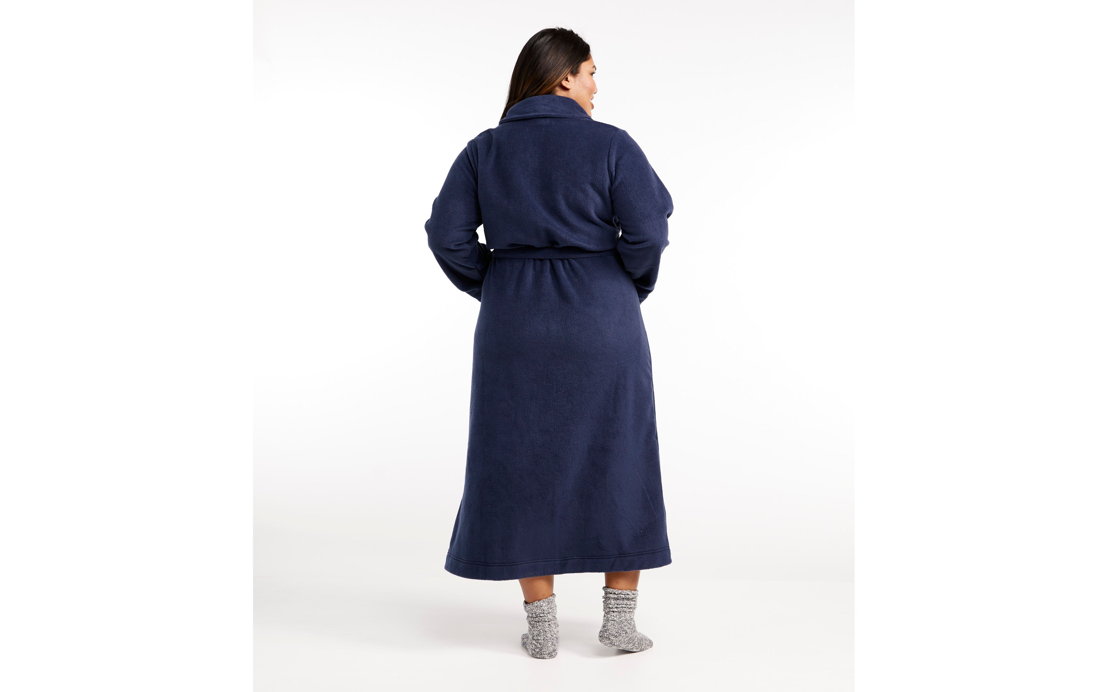 Women's Winter Fleece Robe, Wrap-Front