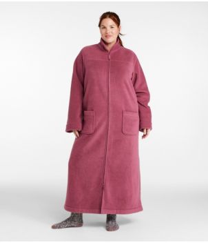 Women's Winter Fleece Robe, Zip-Front