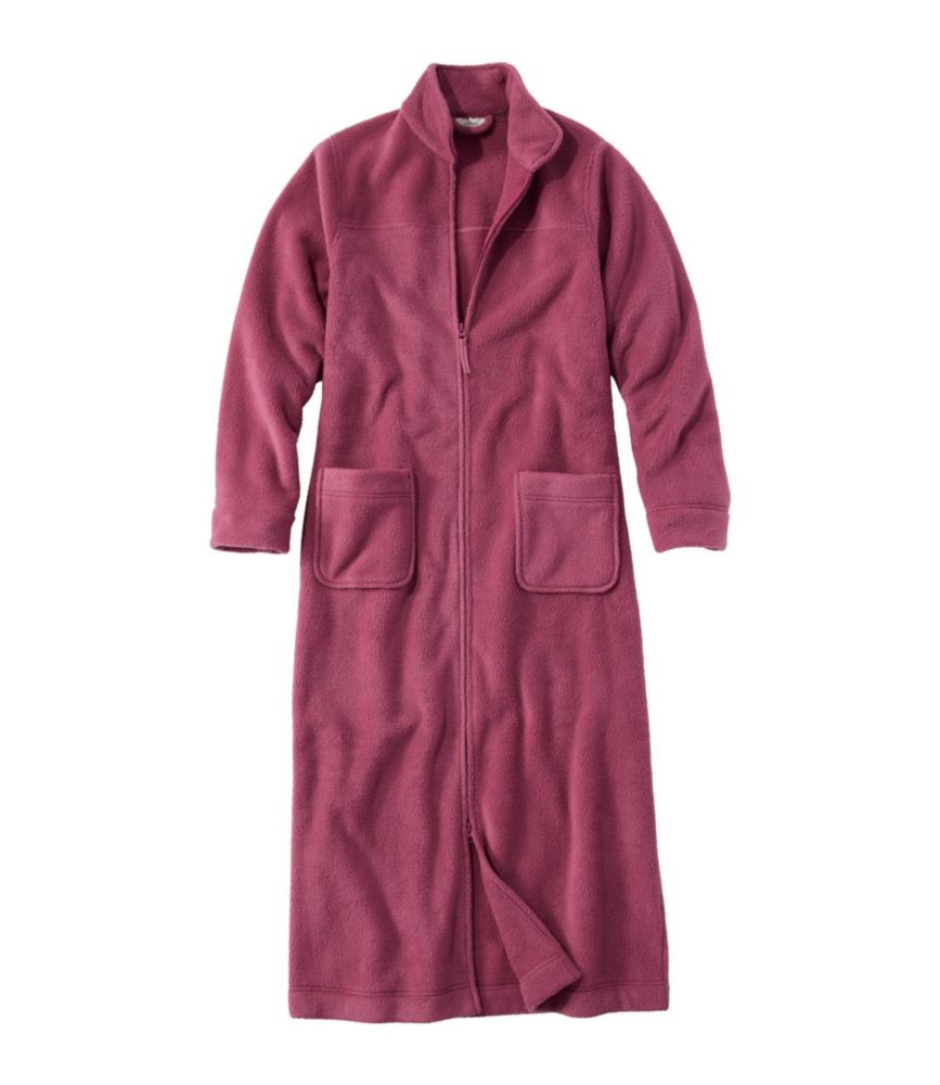 Women's Winter Fleece Robe, Zip-Front