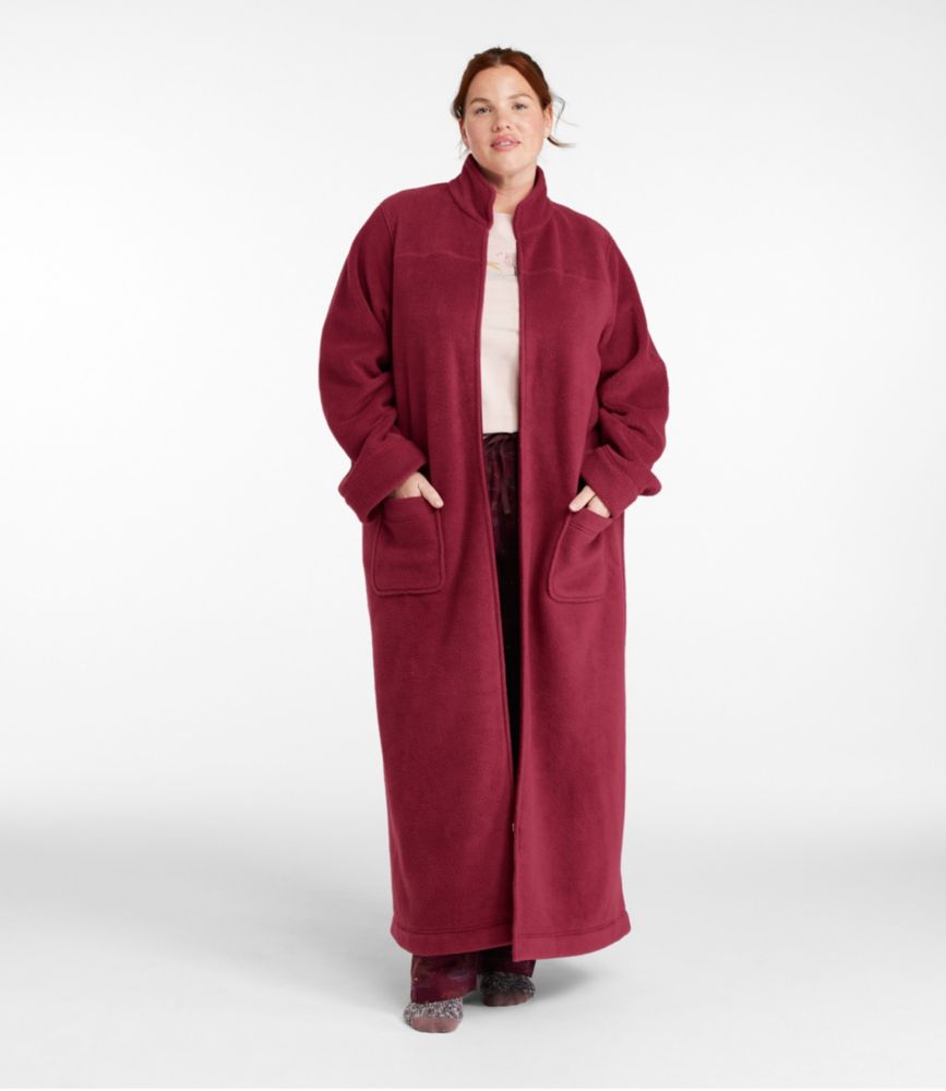 Women's Winter Fleece Robe, Zip-Front