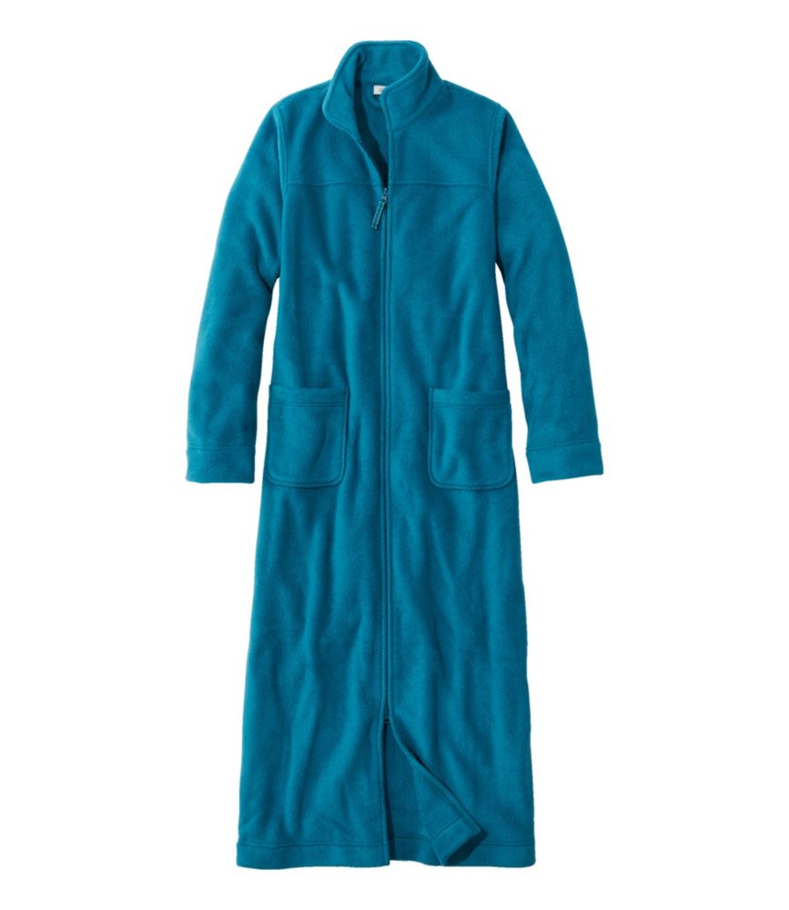 Women's Winter Fleece Robe, Zip-Front, Twilight, small image number 1