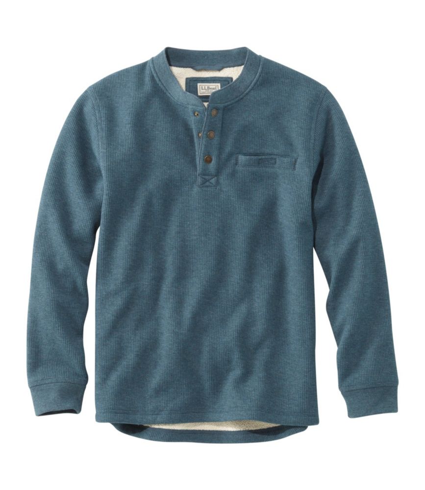 fleece henley sweatshirt