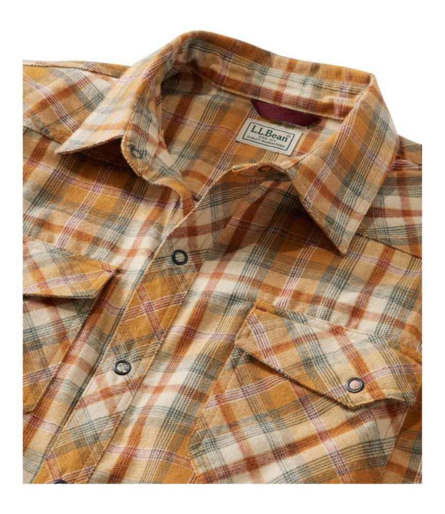 Men's Katahdin Performance Flannel Shirt, Slightly Fitted, Burgundy Brown/Faded Sage, small image number 6