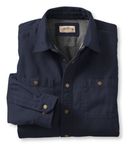 Men's Katahdin Iron Works Fleece-Lined Canvas Shirt | Free Shipping at ...