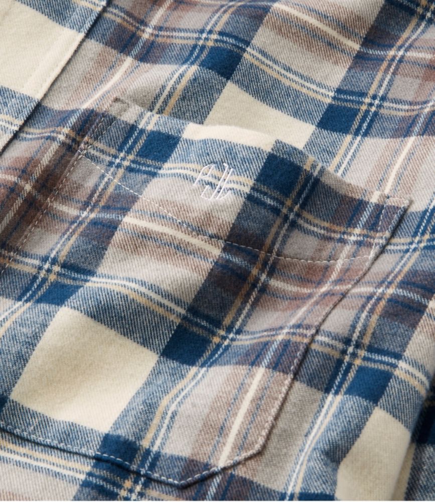 Men's Scotch Plaid Flannel Shirt, Slightly Fitted