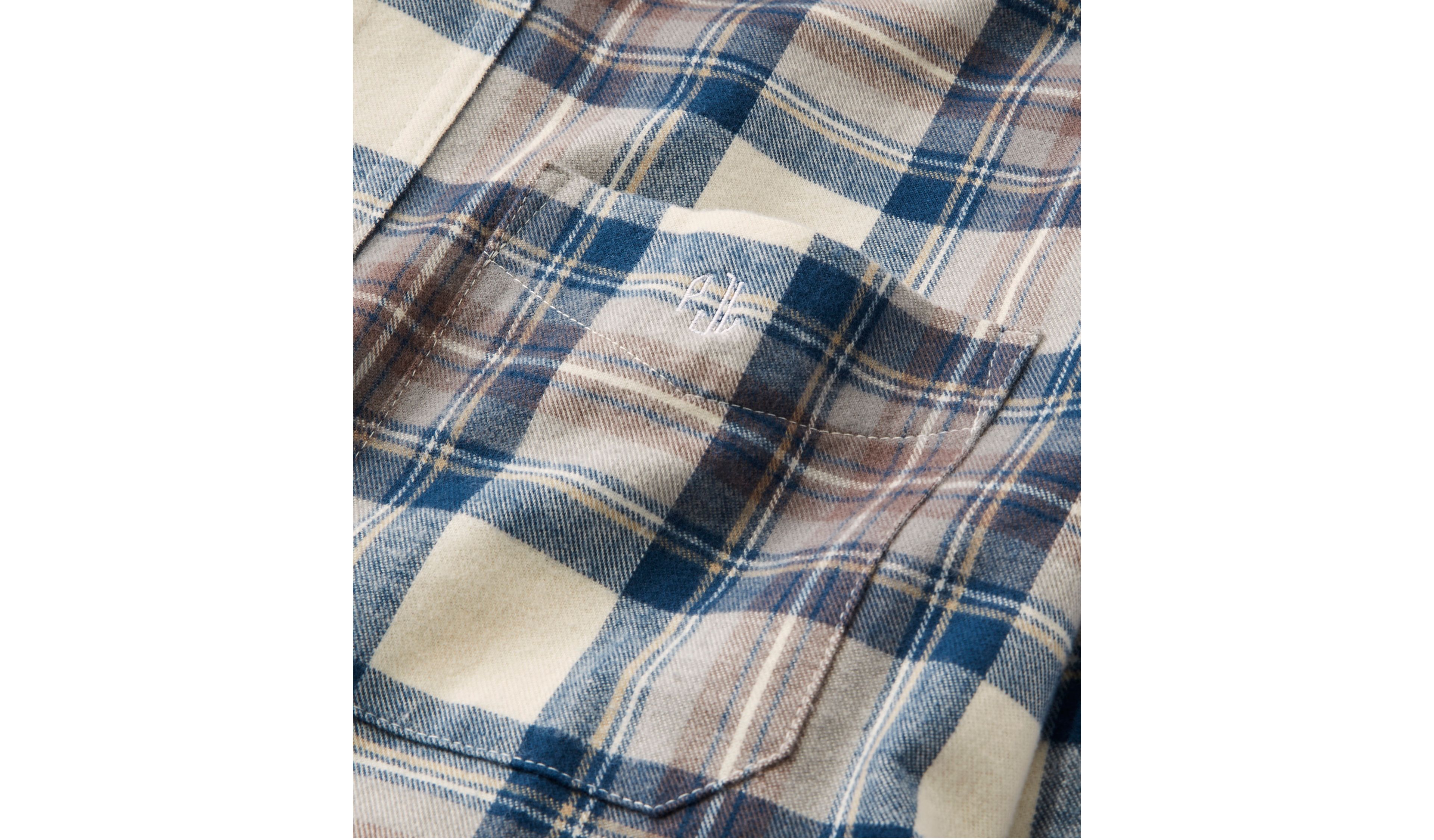Men's Scotch Plaid Flannel Shirt, Slightly Fitted